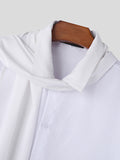 Mens Striped Lapel Casual Long Sleeve Shirt SKUK47997