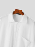 Mens Solid Dolman Sleeve Casual Shirt SKUK39967