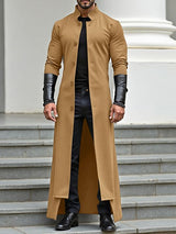 Men's Colorblock Stand Collar Long Sleeve Cardigan SKUL33853