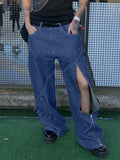Mens Zip Deconstruction Design Casual Pants SKUK44901