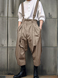 Mens Solid Pleated Casual Overall With Pocket SKUK37819
