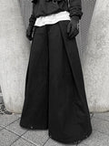 Mens Solid Pleated Casual Wide Leg Pants SKUK45347
