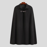 Men's Gothic Punk Lapel Mid-length Cloak SKUF51100