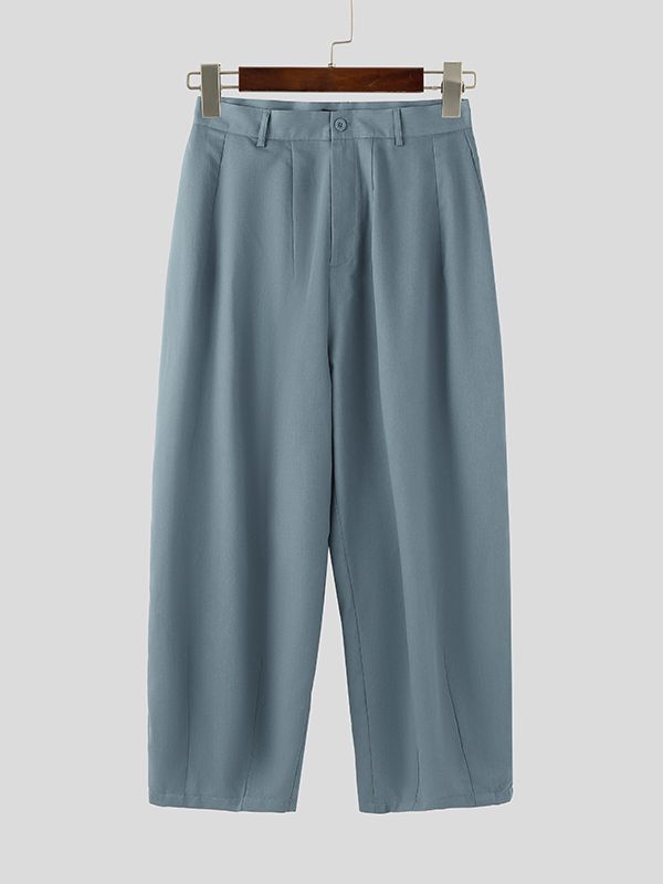 Men's Solid Color Loose Curved Pant SKUL51720
