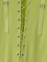 Mens Tie-Up Interwoven Hollow-Out Long Sleeve T-Shirt SKUK95749