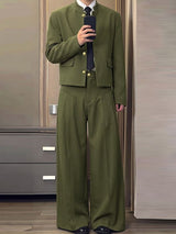 Men's Early Autumn Preppy Two Pieces Outfit SKUL81729