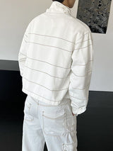 Men's Retro Striped Long Sleeve Jacket SKUL35276