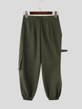 Men's Avant-Garde High Side Slit Cut Out Tactical Cargo Jogger Pant SKUL70351