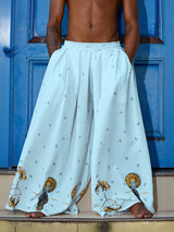 Men's Ethnic Print Ultra-Wide Leg Pant SKUL53147