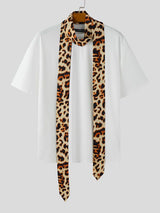 Men's Leopard Print Short Sleeve T-shirt SKUL42401