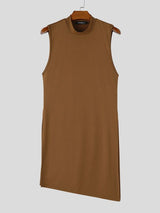 Men's Casual Long Hem Crew Neck Tank SKUL58887