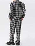 Mens Plaid Heart Cutout Two Pieces Outfits SKUK42940