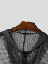 Men's Solid Sheer Mesh Bodysuit SKUL19021