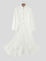 Men's Solid Color Stand Collar Long Sleeve Blazer SKUL24967