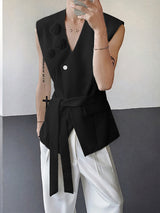 Men's 3D Floral Decor Casual Waistcoat SKUL26081