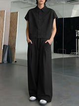 Men's Solid Color Casual Two Piece Outfit SKUL46013