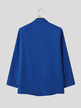 Men's French Ruffle Patchwork Long Sleeve Blazer SKUL43666