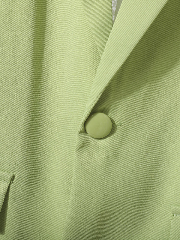 Men's Lace Patchwork Backless Long Sleeve Blazer SKUL24944