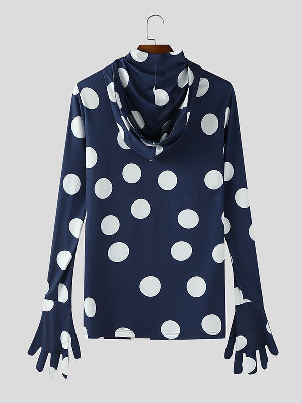 Men's Polka Dot Print Casual T-Shirt SKUL30589