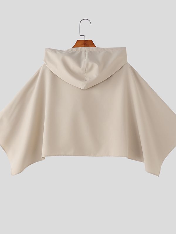 Men's Solid Color Irregular Design Cloak SKUL42503