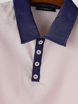 Men's Vintage Cityboy Aesthetic Contrast Cuffed Sleeve Shirt SKUL62092