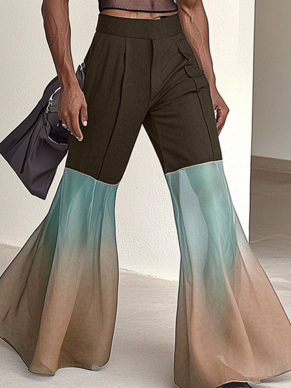 Men's Casual Gradient Flared Pant SKUL35042