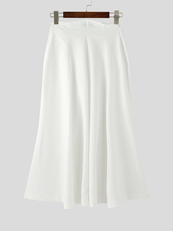 Men's Solid Color High Waist Loose Pant SKUL17988