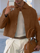 Men's Solid Color Minimalist Casual Long Sleeve Jacket SKUL43969