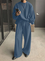 Men's Solid Color Casual Two Pieces Outfit SKUL28508