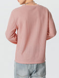 Mens Lace-Up Knit Long Sleeve Sweater SKUK29340