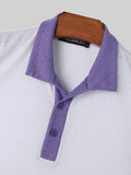 Mens Knit Textured Polo Collar Sleeveless Vest SKUK53556