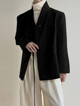 Men's Solid Color Tie Casual Long Sleeve Blazer SKUL27434