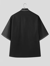 Mens Floral Print Casual Short Sleeve Shirt SKUL07592