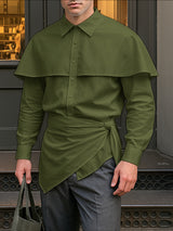 Men's Faux Two Piece Long Sleeve Shirt SKUL42654