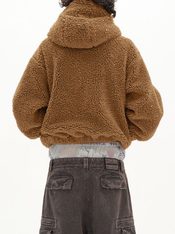 Men's Plush Zip-Up Long Sleeve Hoodie SKUL37707