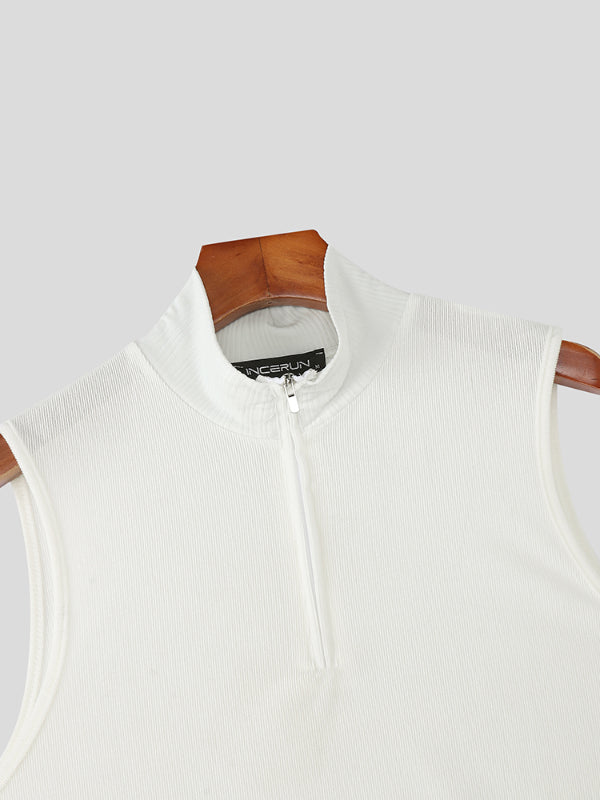 Men's Solid Color Split Hem Casual T-Shirt SKUL25094