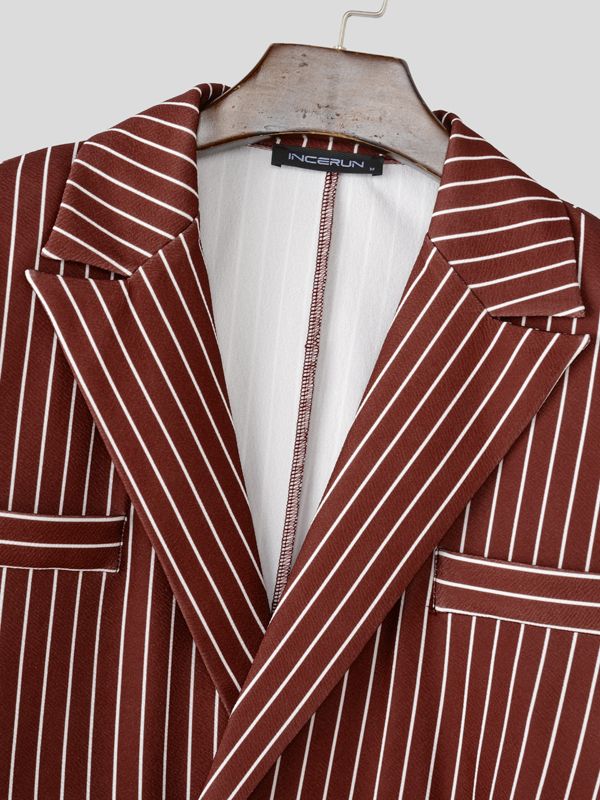 Men's Striped Cropped Two Pieces Outfit SKUL33060