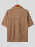 Mens Solid Towelling Short Sleeve Golf Shirt SKUK15863