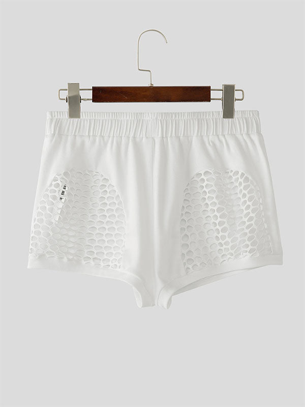 Men's Hollow Mesh Patchwork Short SKUL22533
