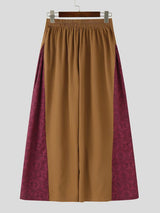 Men's Contrast Color High Waist Wide Leg Pant SKUL54383