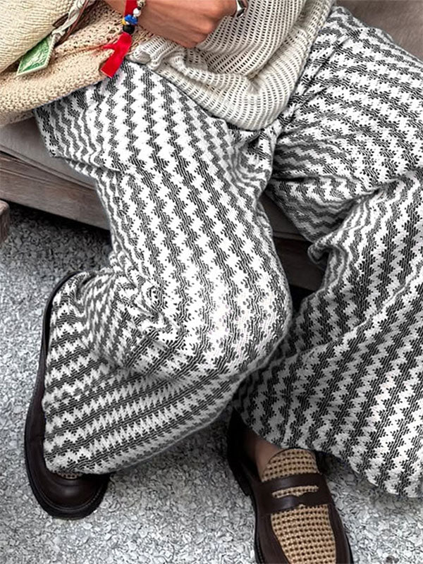 Mens Vacation Style Striped Casual Pant SKUL13897