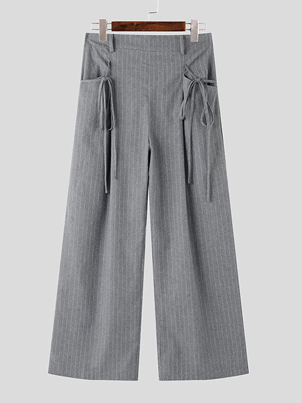 Mens Striped High-Waisted Tie Pant SKUL00973