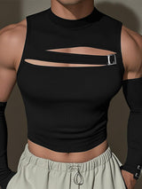 Men's Cut Cropped Sleeveless T-Shirt SKUL21584