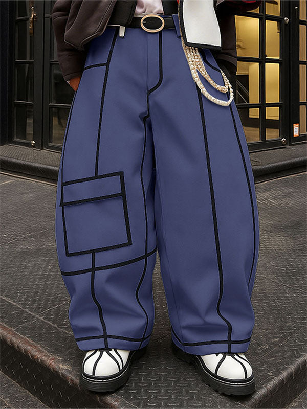 Men's Bold Stripe Colorblock Loose Pant SKUL21119