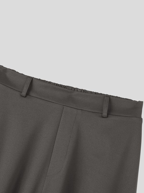 Men's Avant-Garde Darkwear Urban Street Curved Seam Drop-Crotch Tapered Pant SKUL84000
