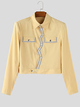 Men's Colorblock Casual Long Sleeve Jacket SKUL28355