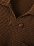 Mens Waffle Knit Short Sleeve Golf Shirt SKUK08707