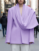 Men's Deconstructed Shawl Patchwork Casual Blazer SKUL43822