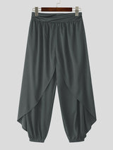 Men's Solid Color Layered Casual Pant SKUL17942