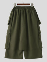 Men's Layered Design Loose Fit Casual Pant SKUL49971